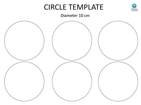circle template  cm diameter     circle