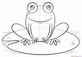 Frog Pad Lily Draw Drawing Step Kids Frogs Tutorials Easy Drawings Line Choose Board Pencil Water Flower Supercoloring sketch template