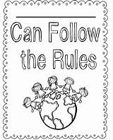 Rules School Coloring Follow Sheet Classroom Pages Activities Listening Work Respect Kindergarten Grade First Peace Please Template Beginning Back Year sketch template