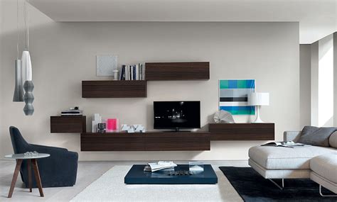 modern living room wall units
