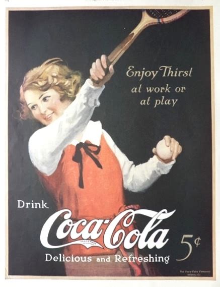 coca cola coke ad tennis lady vintage coca cola ads