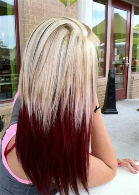 Two Toned Red And Blonde Hair