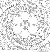 Coloring Pages Printable Flower Spiral Optical Illusion Cool Power Designs Illusions Patterns Color Pattern Print Peace Paste Adults Eat Clipart sketch template