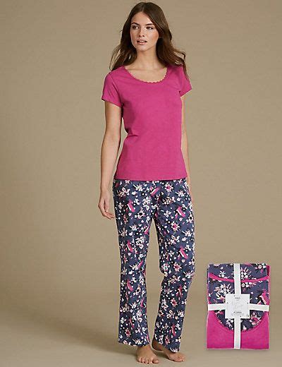 pure cotton printed short sleeve pyjamas ms collection ms