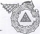 Quetzalcoatl Aztec Aztecas Mesoamerican sketch template