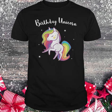 birthday unicorn birthday girl  cute unicorn shirt