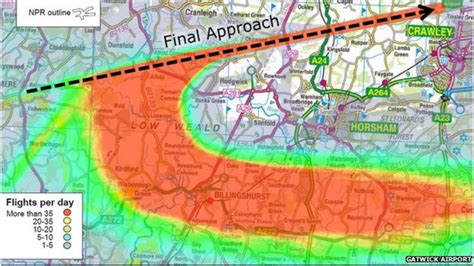 gatwick flight path  revealed  consultation launched bbc news