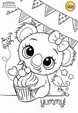 Coloring Pages Kids Cute Birthday Printables Preschool Cuties Animal Kawaii Bontontv Books Colouring Bojanke Color Choose Board все категории раскраски sketch template