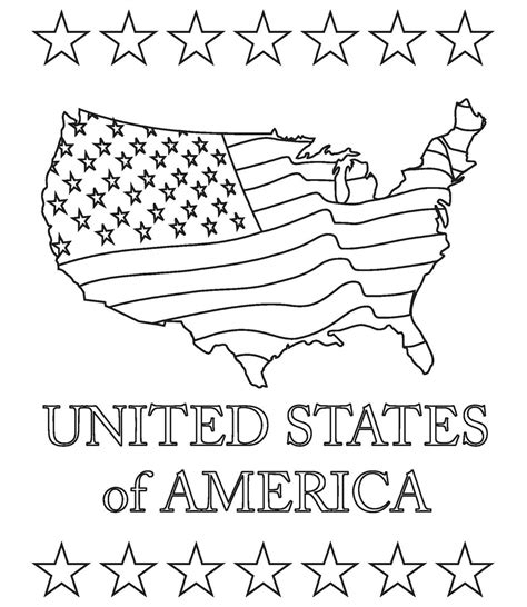 america map coloring page