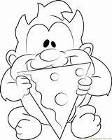 Coloring Pizza Taz Baby Eating Pages Looney Tunes Printable Coloringpages101 Online Categories Print Cartoon Game sketch template