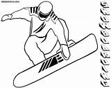 Snowboarding Colorings sketch template