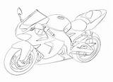 Kawasaki Ninja Coloring Pages Motorcycle sketch template