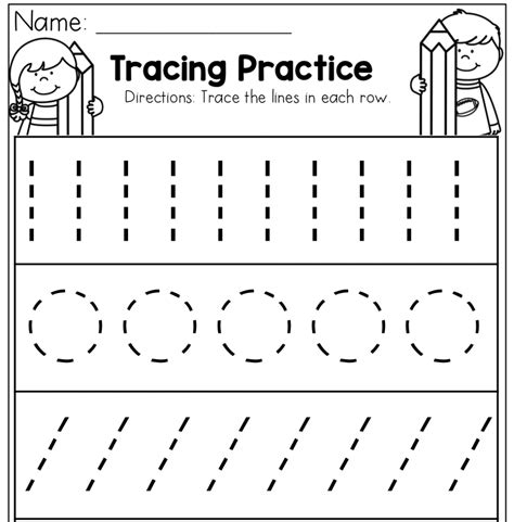 preschool tracing worksheets  coloring pages  kids preschool