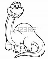 Dinosaur Cartoon Coloring Illustration Lainnya sketch template