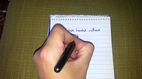 writing left handed without smudges youtube