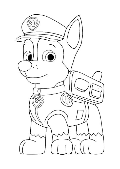 paw patrol chase coloring page paw patrol coloring pages paw patrol