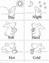 Opposites Preschool Worksheets Worksheet Printables Opposite Coloring Kindergarten Pages Kids Activities Color Cold Hot Matching Printable Class Game Games Lesson sketch template