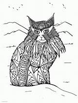 Coloring Pages Adults Lynx Animal Print Printable Colouring Look Other sketch template