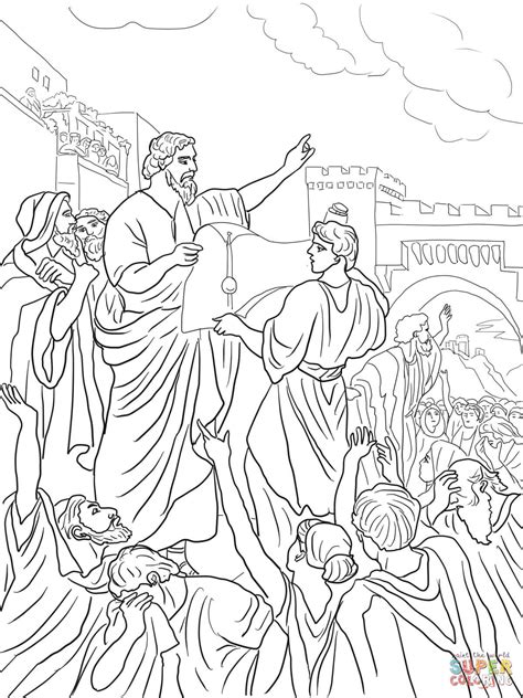 ezra reading  torah scroll coloring page  printable coloring pages
