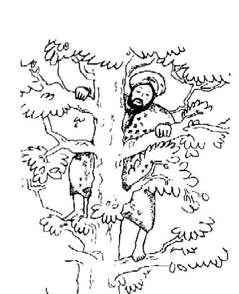 jesus  zacchaeus  coloring page  printable coloring pages