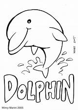 Coloring Dolphin Mewarnai Lumba Pages Animals Hewan Kidsongs Marini Winry 2005 Animal Line Template sketch template