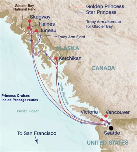 plattform  nach aussen alaska  passage cruise route map gravieren wachsamkeit mona lisa
