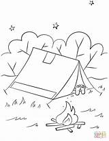 Camping Coloring Pages Scene Printable Camp Lena London Kids Colouring Color Easy Dot Drawing Book Puzzle Fire Supercoloring Worksheets Choose sketch template