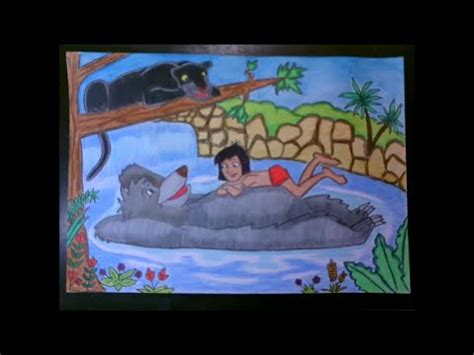 draw  jungle book characters speed drawing youtube