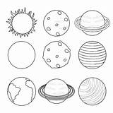 Planetas Pianeti Planets Buscar sketch template