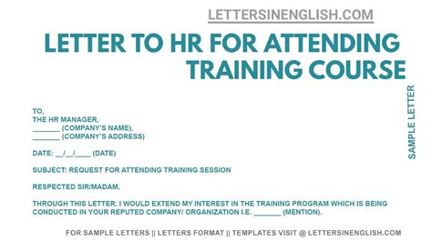 letter  attending training letter  attending training program
