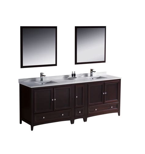 double sink bathroom vanity  mahogany