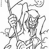 Morte Kolorowanki Mort Nuvens Bruxas Hellokids Tudodesenhos Faucheuse Esqueletos Druku sketch template