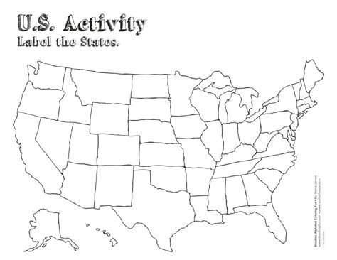 united states blank map quiz  united states map label worksheet printable  state map