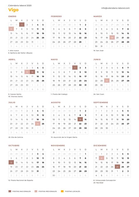 calendario laboral vigo calendario laboral