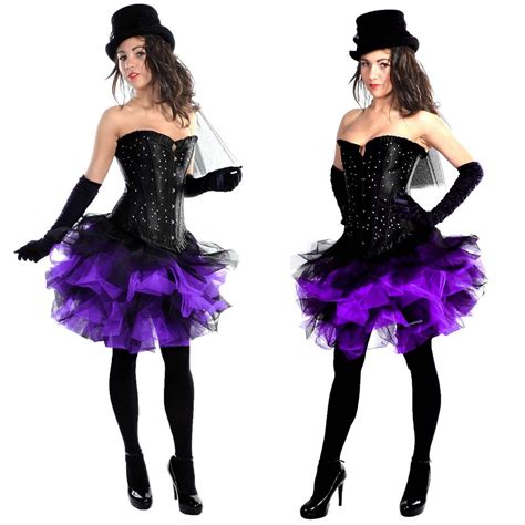 black purple burlesque carnival tutu mini skirt masquerade dance