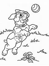 Coloring Pages Animal Kids Playing Puppy Printables Cute Animals Wuppsy Colouring Children Printable Dog Theme Choose Board Pet Puppys Puppies sketch template