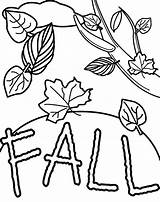 Fall Coloring Printable Pages Kids sketch template