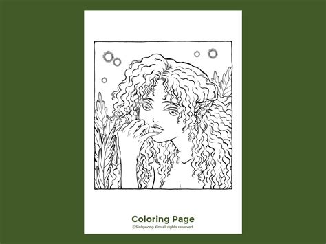 ladycoloring coloring page print print art print etsy