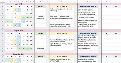 content plan template google search