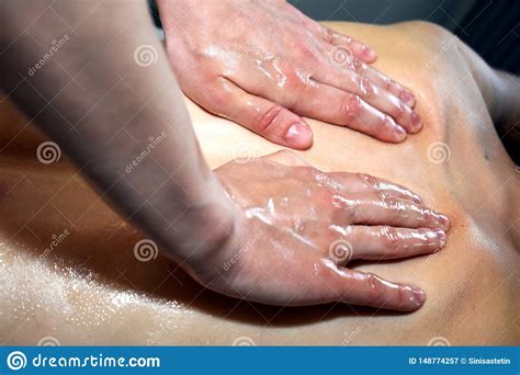 Oily Hands Giving Back Massage Stock Image Image Of 3035 Females
