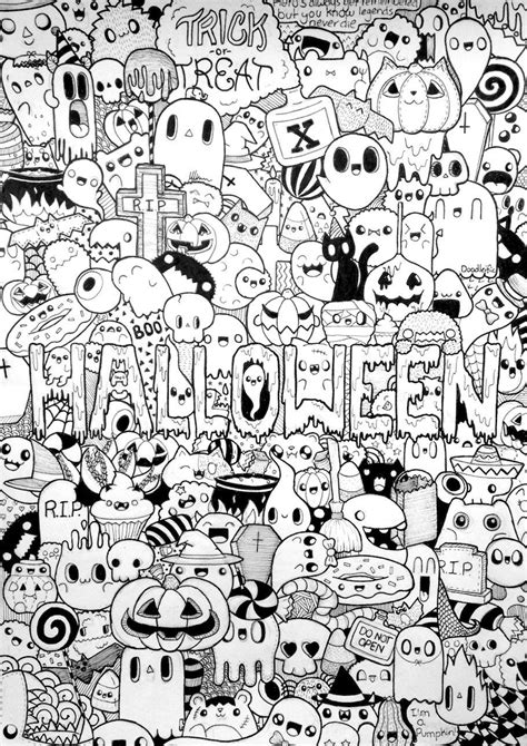 halloween doodles   celebrate  happy halloweens