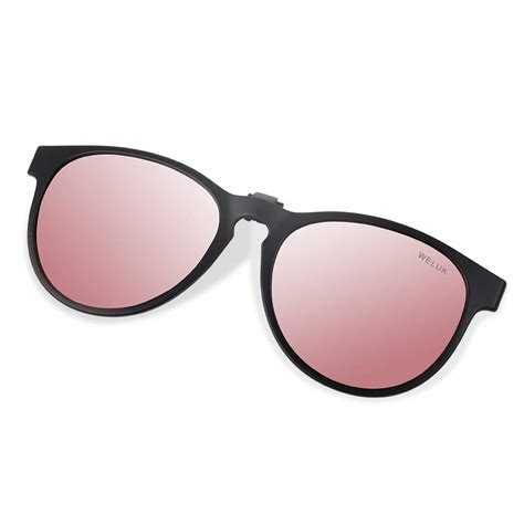 buy weluk polarized clip on flip up sunglasses vintage round style over