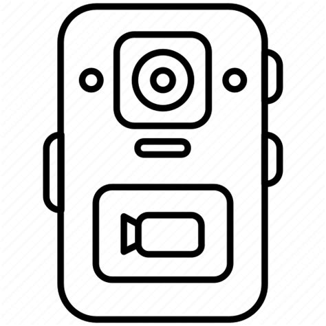 bodycam video camera spycam digicam recorder body icon   iconfinder
