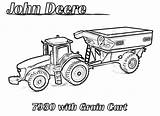 Deere John Tractor Coloring Farm Print Sheet Machinery sketch template