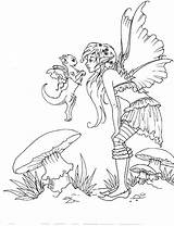 Fairies Amy Elf Mystical Nymph Faries Mythical Elves Dragons Myth Fae Sprite Faery Anges Faeries Designlooter Adulte Colorier sketch template
