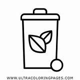 Bin Coloring Recycling Pages sketch template