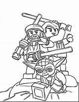 Lego Coloring Pages Wars Star Characters Mandalorian sketch template