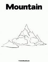 Coloring Pages Mountain Clipart Mountains Color Popular Scene Related Coloringhome Library Comments sketch template