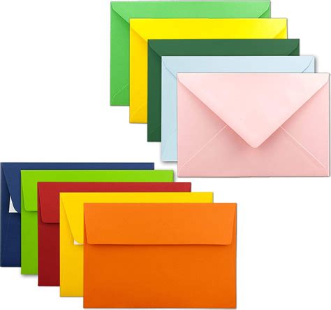 gustav neuser sobres de colores variados formatos diferentes mezcla de colores disenos