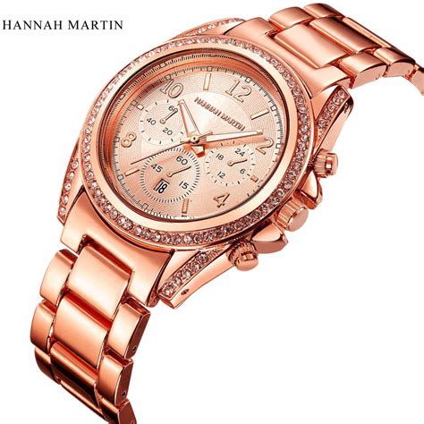 hannah martin women s watches rose gold wrist watch women watches